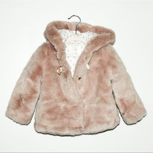 Zara Baby Faux Fur Coat sz 18-24 mo